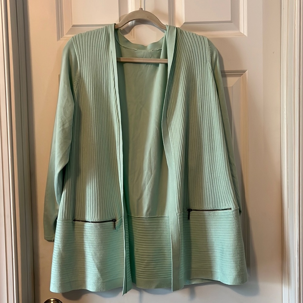 Mint Green Sweater Jacket size 2x